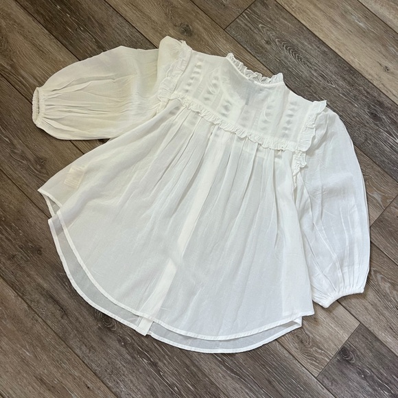 Like New By Anthropologie Long-Sleeve Twisted Latticework Blouse size XS - Picture 12 of 13